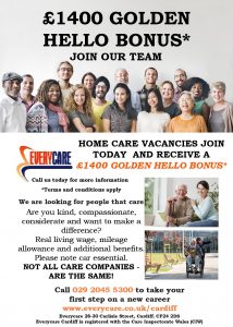 Job vanacies Cardiff - £1400 Golden hello bonus